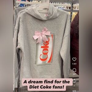 Gray Coca Cola Hoodie Sweatshirt